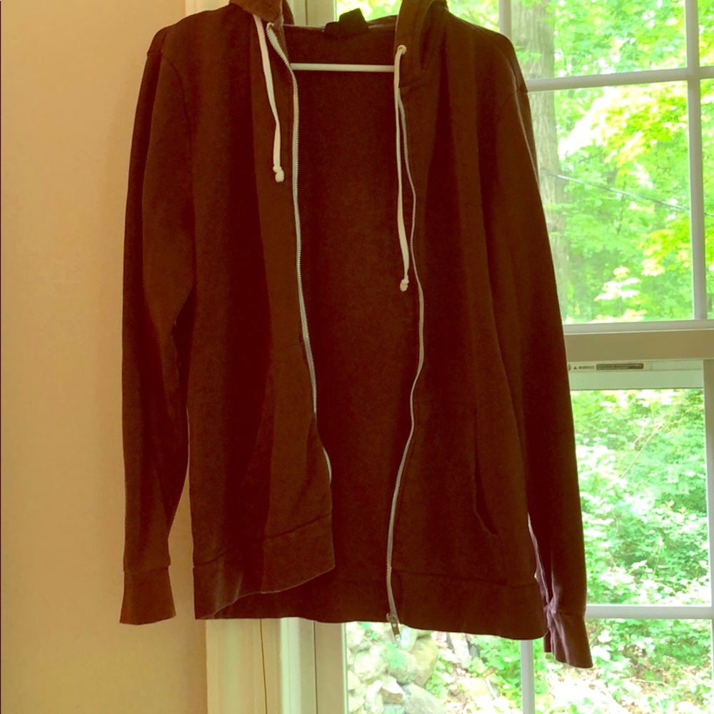 Men’s H&M maroon zip up hoodie - M